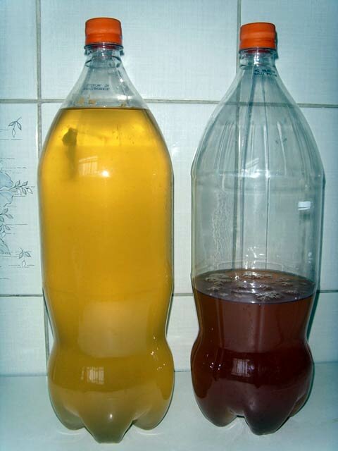 Comparação entre as garrafas PET lacradas a alguns dias